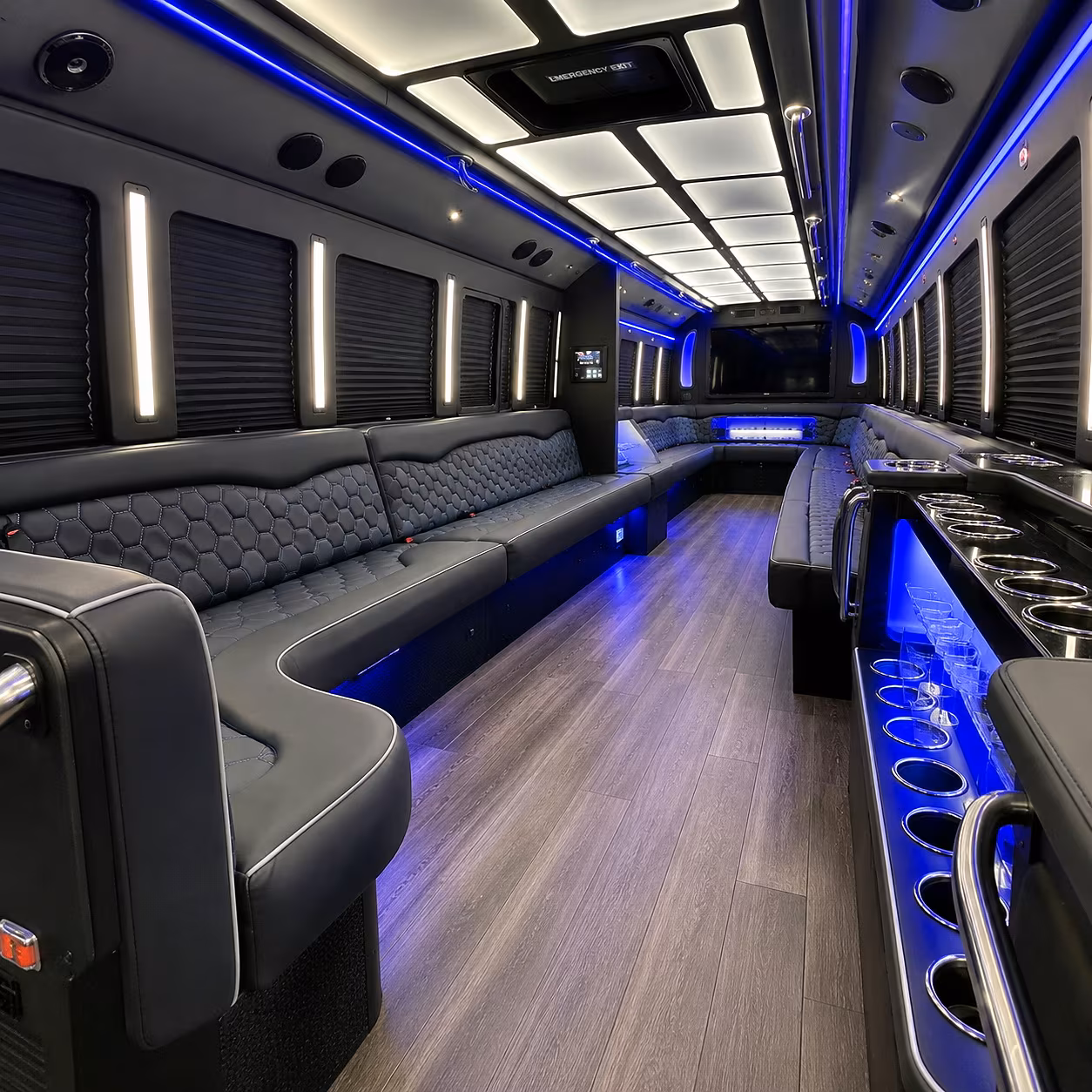 merced party bus rentals inside